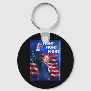 Gavin Newsom Trolling Trump Meme War Fight Fight F Keychain