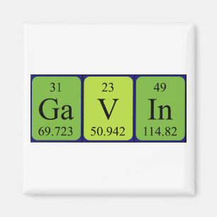 Gavin periodic table name magnet