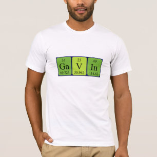 Gavin periodic table name shirt