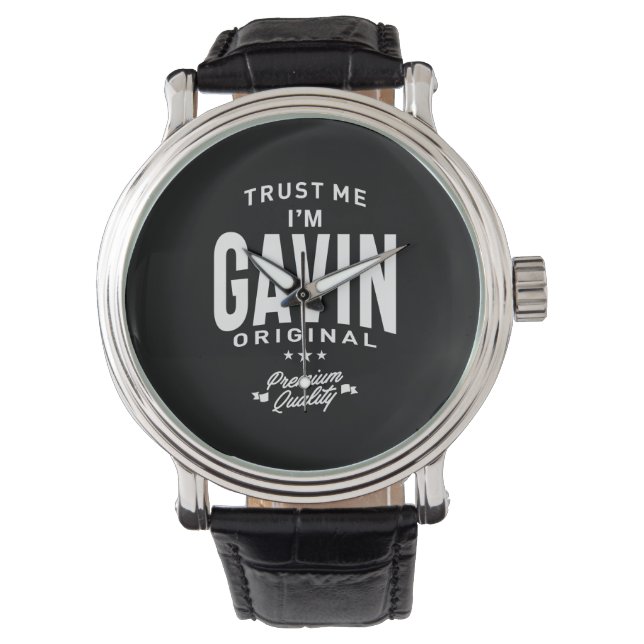 Gavin Personalized Name Birthday Gift Watch (Front)