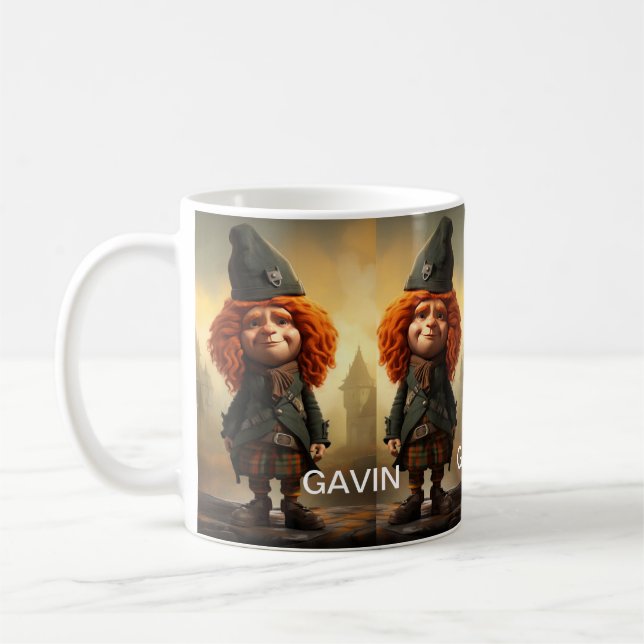Gavin, The Wee Scottish Highlander Coffee Mug (Left)