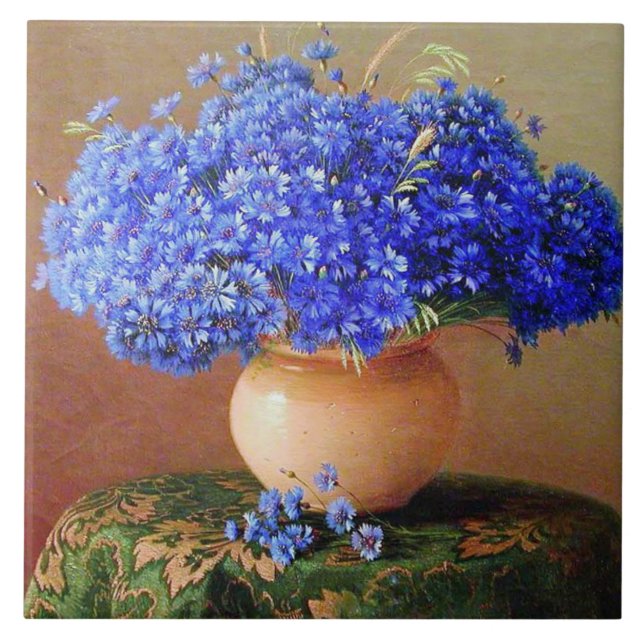 Gavril Kondratenko - Cornflowers  Tile (Front)