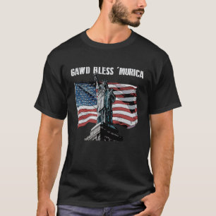 Gawd Bless Murica 4th of July Memes Fourth of July T-Shirt