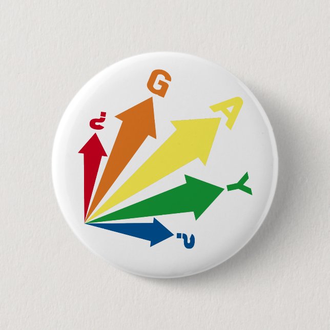 gay? 2 inch round button (Front)