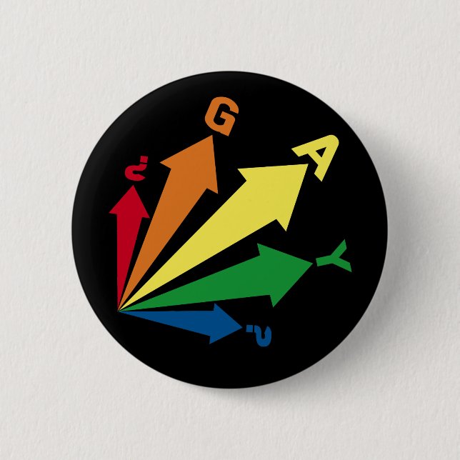 gay? 2 inch round button (Front)