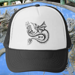 Gay AF Dragon Black & White Trucker Hat