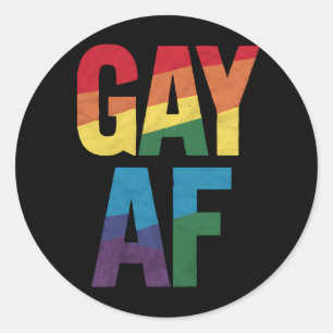 Gay AF LGBT Pride Gay Gift Pride Month Classic Round Sticker