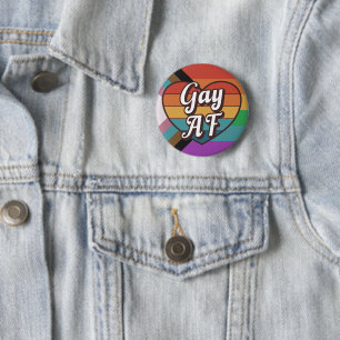 Gay AF Pride LGBTQ+ 2 Inch Round Button