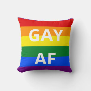 Gay AF Throw Pillow