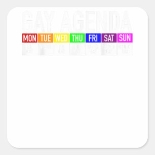 Gay Agenda Gay Pride Square Sticker