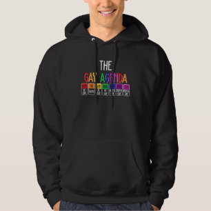 Gay Agenda Pride Month Gay Pride Rainbow Flag LGBT Hoodie