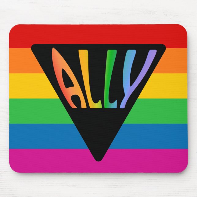 Gay Ally Triangle Mouse Pad (Front)