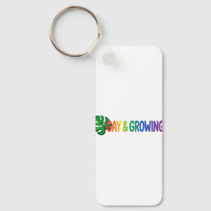 Gay and Growing Keychain