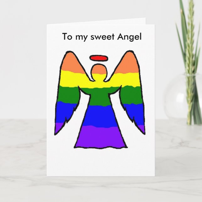 Gay Angel Christmas card (Front)