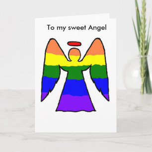Gay Angel Christmas card