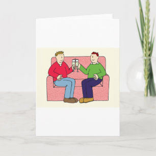 Gay anniversary celebration. card