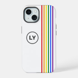 Gay Arc-en-ciel bandes de drapeau Initiales person