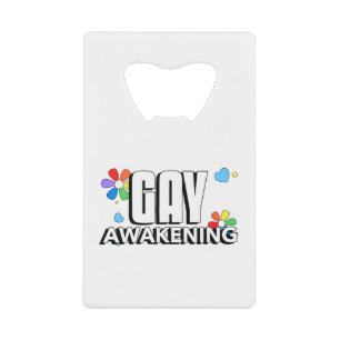 Gay Awakening Credit Card Bottle Opener