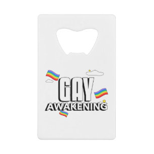 Gay Awakening Credit Card Bottle Opener