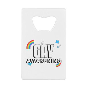 Gay Awakening Credit Card Bottle Opener