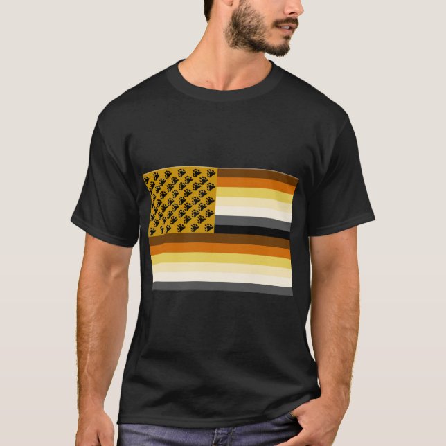 Gay Bear American Flag Shirt (Front)
