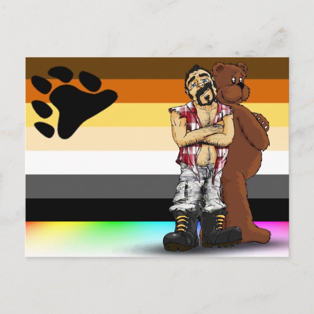 Gay bear flag Postal card (Front)