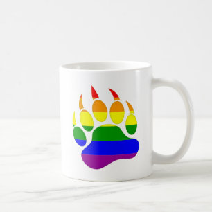 Gay Bear paw Rainbow Flag Coffee Mug
