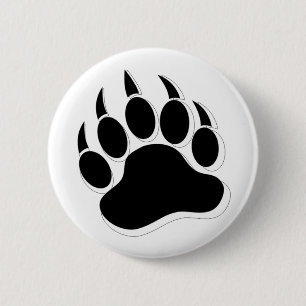 Gay Bear Pride 3D effect Bear Paw /Claw - Buttons