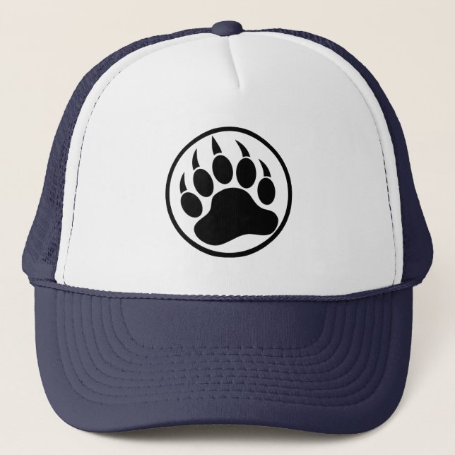Gay Bear Pride Bear Paw Trucker Hat (Front)
