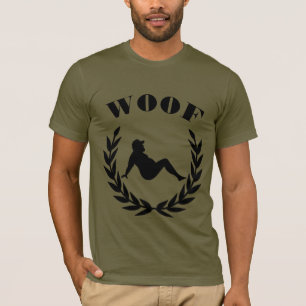 Gay Bear Pride Chubby Bear In Laurel Leaves WOOF T-Shirt