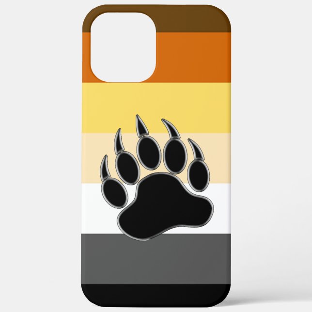 Gay Bear Pride Drapeau Oear Paw Coque-Mate coque i (Verso)