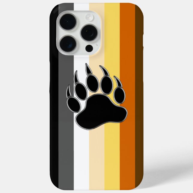 Gay bear pride flag Bear Paw Case-Mate iPhone Case (Back)