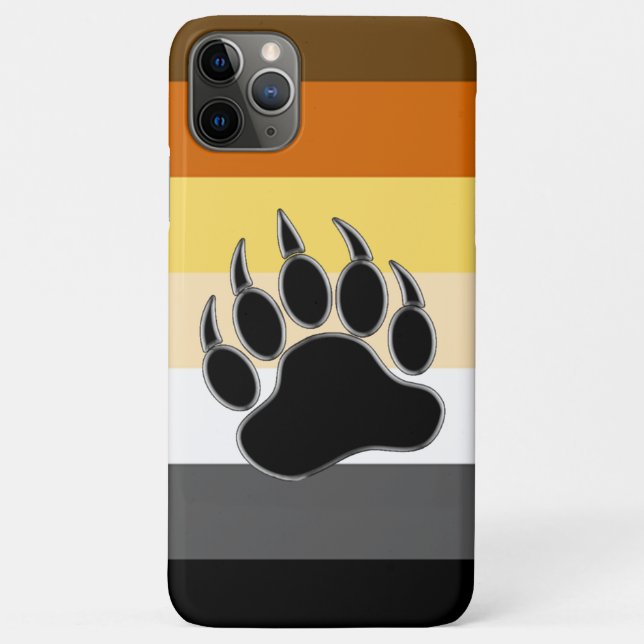 Gay Bear Pride Flag Bear Paw Case-Mate iPhone Case (Back)