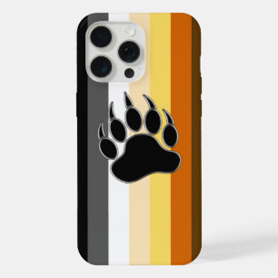 Gay bear pride flag Bear Paw iPhone 15 Pro Max Case