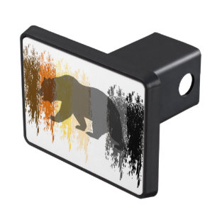 Gay Bear Pride Flag Bear Paw Trailer Hitch Cover