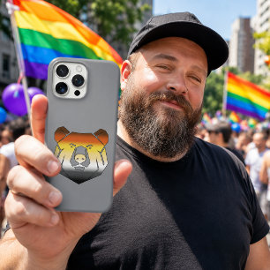 Gay Bear Pride Flag Coloured Bear iPhone 16 Pro Max Case