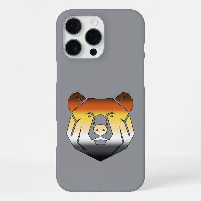 Gay Bear Pride Flag Coloured Bear    iPhone Case (Back)