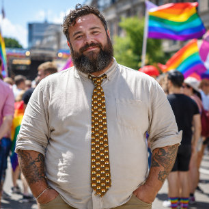 Gay Bear Pride Flag Coloured Bear    Tie