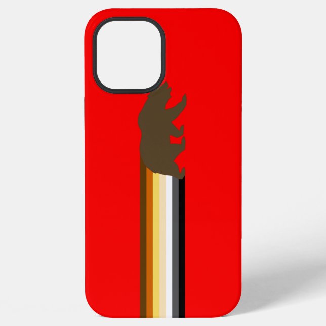 Gay Bear Pride Flag iPhone Case (Back)