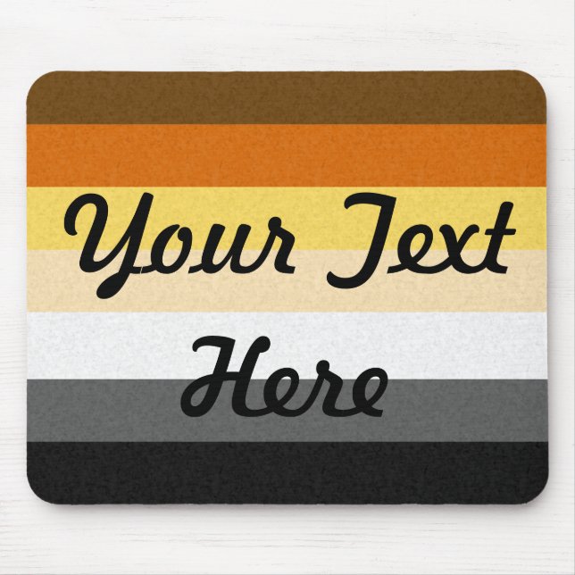 Gay Bear Pride Flag Mouse Pad (Front)