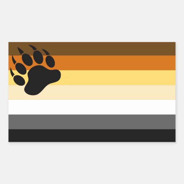 Gay Bear Pride Flag Sticker (Front)