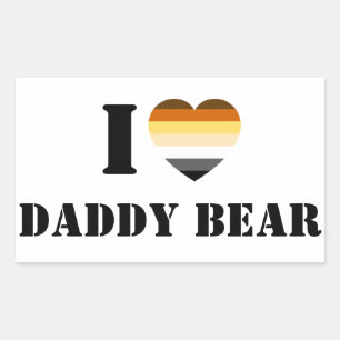 GAY BEAR PRIDE I HEART DADDY BEAR STICKER