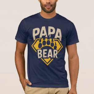 Gay Bear Pride Papa Bear Superhero Bear Paw T-Shirt