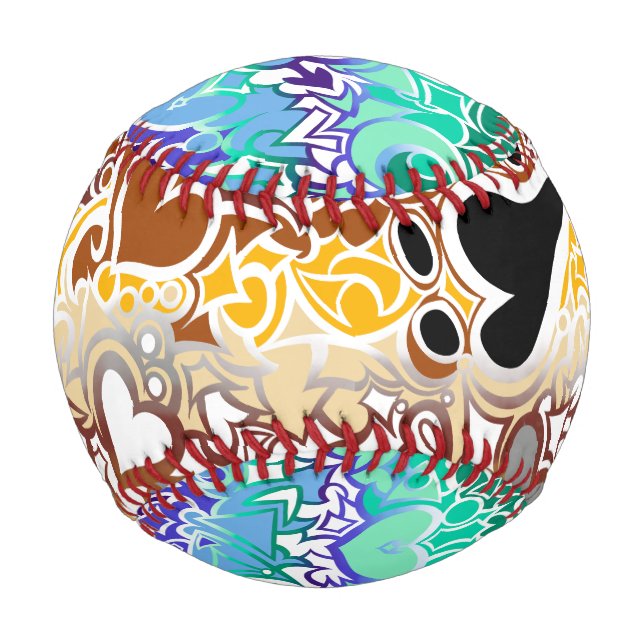 Gay - Bear Pride Squiggle Baseball (Front)