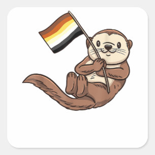 Gay Bear Sea Otter Gay Bear Pride Square Sticker
