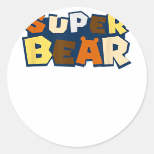 Gay bear shirt with bear pride flag super bear gay classic round sticker