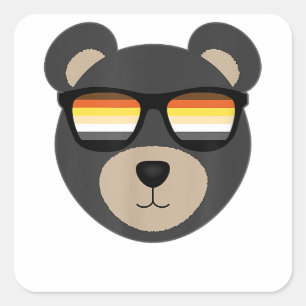 Gay Bear Sunglasses logo  Square Sticker
