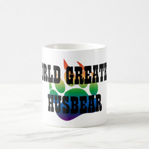 GAY BEAR WORLD GREATEST HUSBER BEAR PAW COFFEE MUG