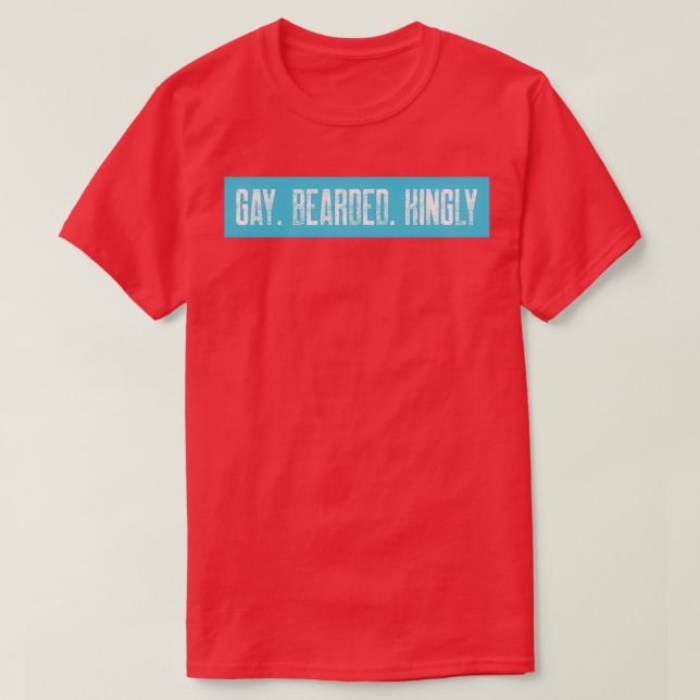 Gay Bearded T-Shirt (Design Front)