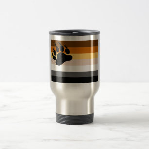 GAY BearPride Flag with The Black Paw -Mug Travel Mug